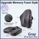 HULIANFU Memory Foam Seat Cushion Orthopedic Pillow Office Chair Cushion Lumbar Cushions Car Seat Butt Hemorrhoid Coccyx Vertebra Sets