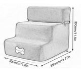 HULIANFU Pet Ramp Ladder Small Pet Steps Stair Dogs And Cats Pet 3 Steps Removable Non-Slip Ramp Climbing Detachable Bed Ladder