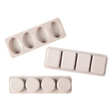 HULIANFU Silicone Soap Molds 4 with Oval Round Square Soap Molds Silicon Mold for Soap Making Soap Molds Silicone Molds for Baking