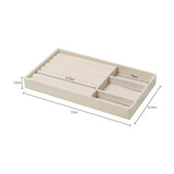 HULIANFU Velvet Jewelry Display Tray Case Hot Sales Stackable Exquisite Jewellery Holder Portable Ring Earrings Necklace Organizer Box