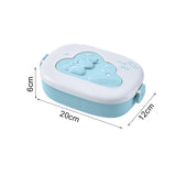 HULIANFU Kawaii Portable Lunch Box For Girls School Kids Plastic Picnic Bento Box Microwave Food Box With Compartments Storage Containers