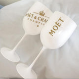 HULIANFU Wine Glasses PARTY White Champagne Coupes Cocktail Glass Champagne Flutes Wine Cup Goblet Plastic Beer Glass  Whiskey Glass