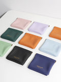 HULIANFU Lady Cosmetic Bag Small Portable Airpods Protective Sleeve Mini Bag Earphone Sundries Lipstick Storage Bag PU Leather Small Bag