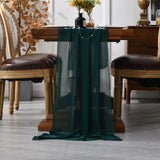 HULIANFU Sheer Chiffon Luxury Solid Color Table Runner Rustic Boho Wedding Party Bridal Shower Birthday Home Christmas Decoration