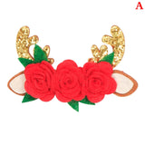 HULIANFU 2023 Christmas Headbands Santa Tree Elk Antlers Headband Kids Adult Headwear Reindeer Ornaments Christmas Decor Party Cosplay Gifts