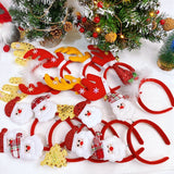 HULIANFU 2023 LuanQI Christmas Headbands for Children Adult Hair Band Red Christmas Santa Claus Snowman Antlers Headband Xmas Decoration Gifts