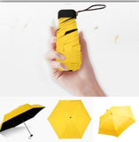 HULIANFU Umbrella Sun Rain Women Flat Lightweight Umbrella Parasol Folding Sun Umbrella Mini Umbrella Small Size Easily Store Parasol