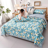HULIANFU PEIDUO Simple Modern Air Condition Thin Blanket Summer Quilt Cotton Fluffy Plaid Blanket On The Bed Comfortable Comforter
