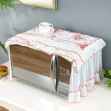 HULIANFU Polyester Yarn Edge Pastoral Lace Style Microwave Dust Cover Home Kitchen Appliances Microwave Oven Emergency Dust Cover