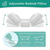 HULIANFU SPA Bath Pillow Bathtub Pillow with 3 Suction Cups EVA foldable Neck and Back Support Bath Tub Pillow For Home Spa Bathroom