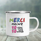 HULIANFU Merci Maître Print Mugs Creative Coffee Cups Drinks Water Milk Tea Cup Enamel Mug School Home Handle Drinkware Best Teacher Gift