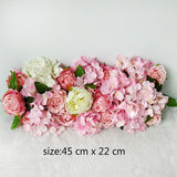 HULIANFU Luxury Wedding Road Cited Flowers Rose Peony Hydrangea Mix DIY Arched Door Flower Row Window T Station Wedding Decoration