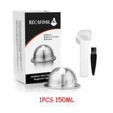 HULIANFU Wholesale Set Stainless Steel Reusable Capsule Compatible with Nespresso Vertuo Vertuoline Coffee Filter