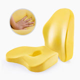 HULIANFU Memory Foam Seat Cushion Orthopedic Pillow Office Chair Cushion Lumbar Cushions Car Seat Butt Hemorrhoid Coccyx Vertebra Sets