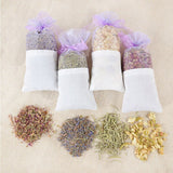 HULIANFU Natural Dried Flowers Sachet Bag Rose Jasmine Rosemary Lavender Bud Dry Flower Household Wardrobe Aromatherapy Car Air Freshener