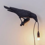 HULIANFU Resin Lucky Bird Crow Wall Lamp Table Lamp Night Light Bedroom Bedside Living Room Wall Lamp Home Decoration