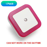 HULIANFU LED Night Light Mini Light Sensor Control 110V 220V EU US Plug Nightlight Lamp For Children Kids Living Room Bedroom Lighting