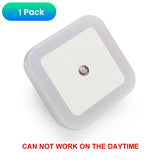 HULIANFU LED Night Light Mini Light Sensor Control 110V 220V EU US Plug Nightlight Lamp For Children Kids Living Room Bedroom Lighting