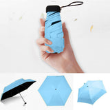 HULIANFU Umbrella Sun Rain Women Flat Lightweight Umbrella Parasol Folding Sun Umbrella Mini Umbrella Small Size Easily Store Parasol