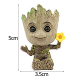 HULIANFU Strongwell Home Decoration Flower Vase Miniature Model Succulent Flower Pots Desktop Display Figurines Baby Groot Artware Gifts