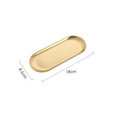 HULIANFU Nordic Style Gold Silver Stainless Steel Dessert Dining Plate Nut Cake Fruit Plate Towel Tray Snack Western Steak Kitchen Plate