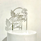 HULIANFU New Creative Brittany Acrylic Cake Topper Gold Black Rose Gold Reunion Cake Topper for Peoples Activity Party Cake Decorations