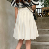 Hulianfu Skirts Pleated Women High Waist Summer Knee-length Preppy Style Harajuku Y2k Hot Sale Street School Cosplay Casual Female Faldas