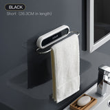 HULIANFU Toilet Towel Rack Towel Bar Bath Towel Holder Suction Wall-mounted Bathroom Shelf Free Punching Toilet Pendant Storage Rack