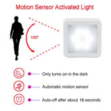 HULIANFU Motion Sensor LED Night Light Smart USB charging Battery Operated  WC Bedside Lamp For Room Hallway Pathway Toilet Home Lighting