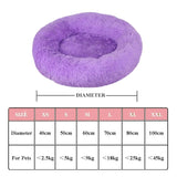 HULIANFU Long Plush Dog Bed House Dog Mat Winter Warm Sleeping Cats Nest Soft Long Plush Dog Basket Pet Cushion Portable Pet Bed