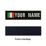 HULIANFU National Flag 10X2.5cm Embroidery Custom Name Text Patch Stripes Badge Iron On Or Sew On Or Velcros Patches For