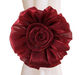 HULIANFU Modern Room Buckle Holder Magnetic Curtain Tieback Flower Strap Window Flower Curtain Tieback Clip-on Rose Tie Holder Decor