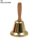 HULIANFU 2023 Christmas Hand Bell Bauble Jingle Bells Gold School Handbell Restaurant Supplies Xmas Noel New Year 2023 Adornos De Navidad