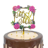 HULIANFU MR&amp;MRS Acrylic Wedding &amp; Engagement Cake Topper Lover Valentine  Day Baking Decoration You&amp;me Anniversary Cake Party Favors