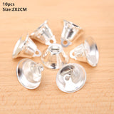 HULIANFU  Christmas Hand Bell Bauble Jingle Bells Gold School Handbell Restaurant Supplies Xmas Noel New Year 2023 Adornos De Navidad