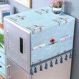 HULIANFU Refrigerator Top Covers Anti-dust Washing Machine Cover With Storage Bag Microwave Oven Dust Proof Cover home accessories