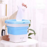 HULIANFU Portable Mini Folding Washing Machine for Socks Underwear Clothes Washer with Dryer Bucket Cleaning Washer Washing Machine