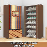 HULIANFU Shoe Rack Multi-layer Household Dust-proof Shoe Cabinet Assembly Economical Shoe Rack Dormitory Door Storage Cabinet