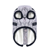 HULIANFU Large Pet Dog Jacket With Harness Winter Warm Dog Clothes For Labrador Waterproof Big Dog Coat Chihuahua French Bulldog Outfits
