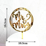 HULIANFU MR&amp;MRS Acrylic Wedding &amp; Engagement Cake Topper Lover Valentine  Day Baking Decoration You&amp;me Anniversary Cake Party Favors