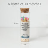 HULIANFU Special Match for Aromatherapy Candle Creative Bottled Portable Match Long Handle Color Old-fashioned Bottled Match Matches