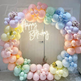 HULIANFU QIFU Macaron Balloons Garland Latex Ballons Arch Happy Birthday Party Decor Kids Adult Wedding Baloon Chain Baby Shower Balon