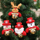 HULIANFU  Christmas Hand Bell Bauble Jingle Bells Gold School Handbell Restaurant Supplies Xmas Noel New Year 2023 Adornos De Navidad