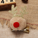HULIANFU  1/2pcs Cute Deer Ear Hairpins Christmas Barrettes Hair Decorationd Beautiful Deer Antlers Hair Clips Hair Accessories Girls Gift