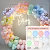 HULIANFU QIFU Macaron Balloons Garland Latex Ballons Arch Happy Birthday Party Decor Kids Adult Wedding Baloon Chain Baby Shower Balon
