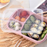 HULIANFU Wheat Straw Lunch Box Bento Box Japanese Style Students 4-box Containers for Food Microwave Office Workers Food Box Fruits Case