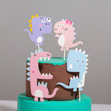 HULIANFU Wild Jungle Party Cake Topper Kids Happy Birthday  Animal Cake Flag Boy Birthday Party Decoration Children Forest Party Supplies