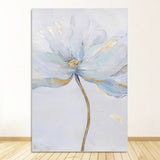 HULIANFU Scandinavian Flower Canvas Art Abstract Painting Print Feather Decoration Picture for Living Room Nordic Home Decor Wall Poster