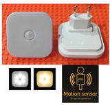 HULIANFU Night Light With EU Plug Smart Motion Sensor LED Night Lamp wall lights for home  Aisle WC Bedside Lamp For Hallway Pathway A3