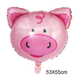 HULIANFU Jungle Cartoon Animal Balloon Rabbit Fox Penguin Hippo Tiger Crocodile Aluminum Foil Balloon Zoo Party Children  Toy